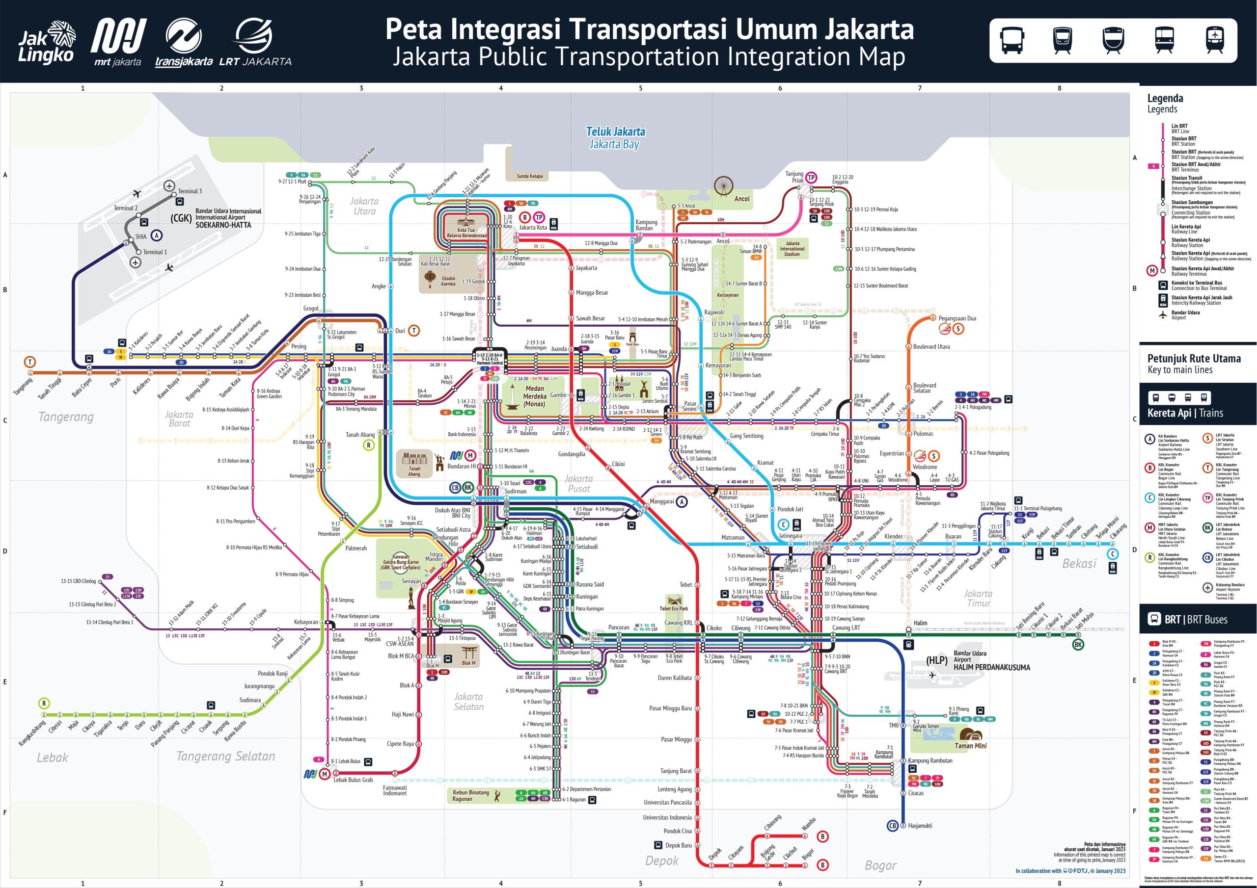 Integrated MRT Map Jakarta