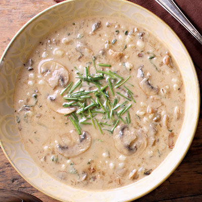 Cream of Mushroom and Barley Soup Recipe - Indoindians.com