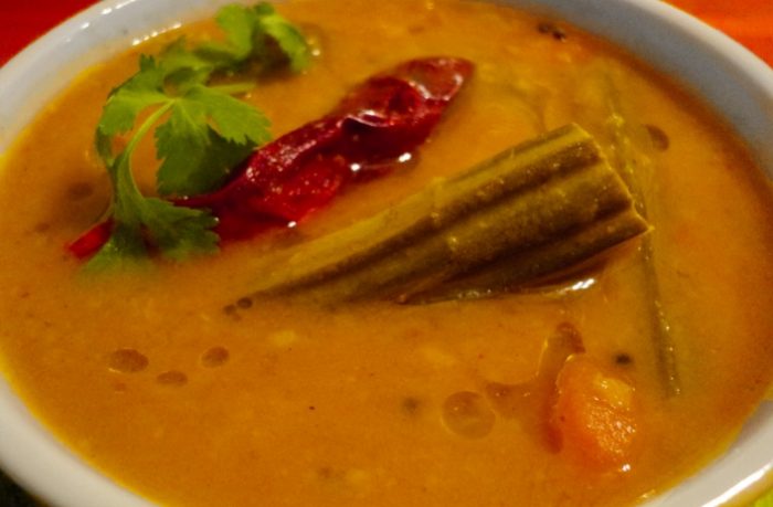 Drumstick and tomato sambhar by Shanthi Seshadari Drumstick and tomato sambhar by Shanthi Seshadari