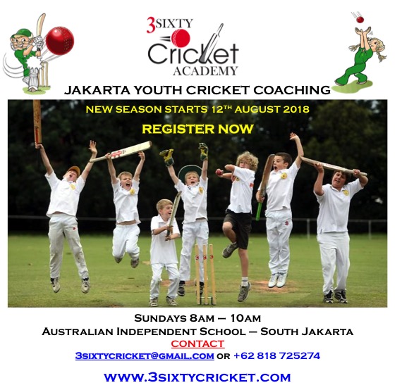 NEW SEASON: Jakarta Youth Cricket Program @AIS starts 12th Aug 2018