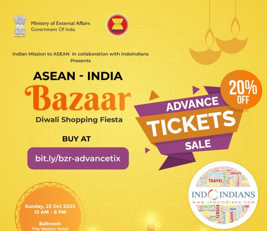 20% Off Advance Tickets for ASEAN-India Diwali Bazaar Sunday 22nd Oct 2023