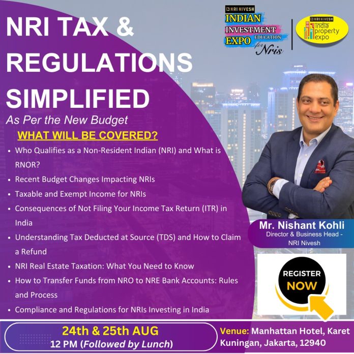 NRI Tax Clinic in Jakarta on 24 & 25 Aug 2024