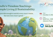 Indoindians Online Zoom Event Gandhi’s Timeless Teachings for Simple Living & Sustainability