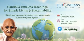 Indoindians Online Zoom Event Gandhi’s Timeless Teachings for Simple Living & Sustainability