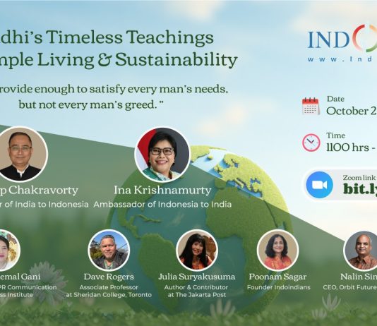 Indoindians Online Zoom Event Gandhi’s Timeless Teachings for Simple Living & Sustainability Update 27092024