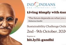 Join the Indoindians Living Simply with Gandhi Sustainability Challenge