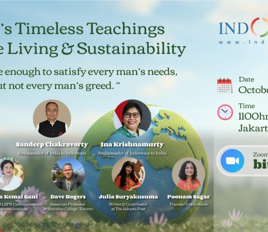 Update_Indoindians Online Zoom Event Gandhi’s Timeless Teachings for Simple Living & Sustainability