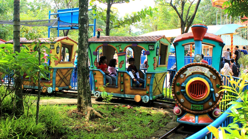 Explore All Ages Rides at Jungleland Adventure Theme Park Sentul Tropicalia Zone Happy Train