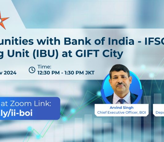 Indoindians Online Event Opportunities with Bank of India - IFSC Banking Unit (IBU) at GIFT City