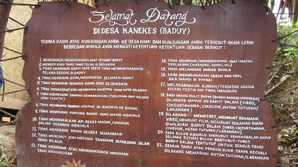 Traditional Rules in Baduy Dalam 